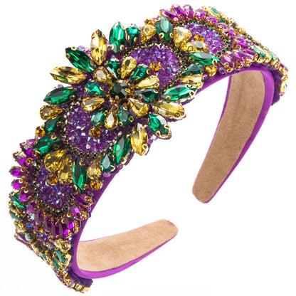 Fashionable Baroque Crystal Headband Luxury Party Hair Accessory
