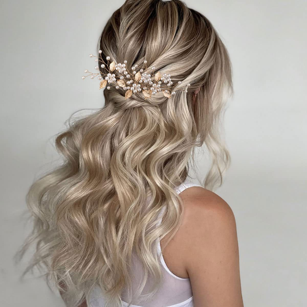 Handmade Pearl Floral Hairpin Set for Weddings