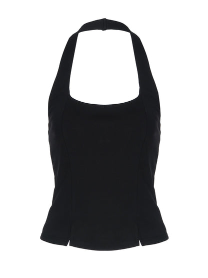 Sexy Backless Halter Crop Top for Women