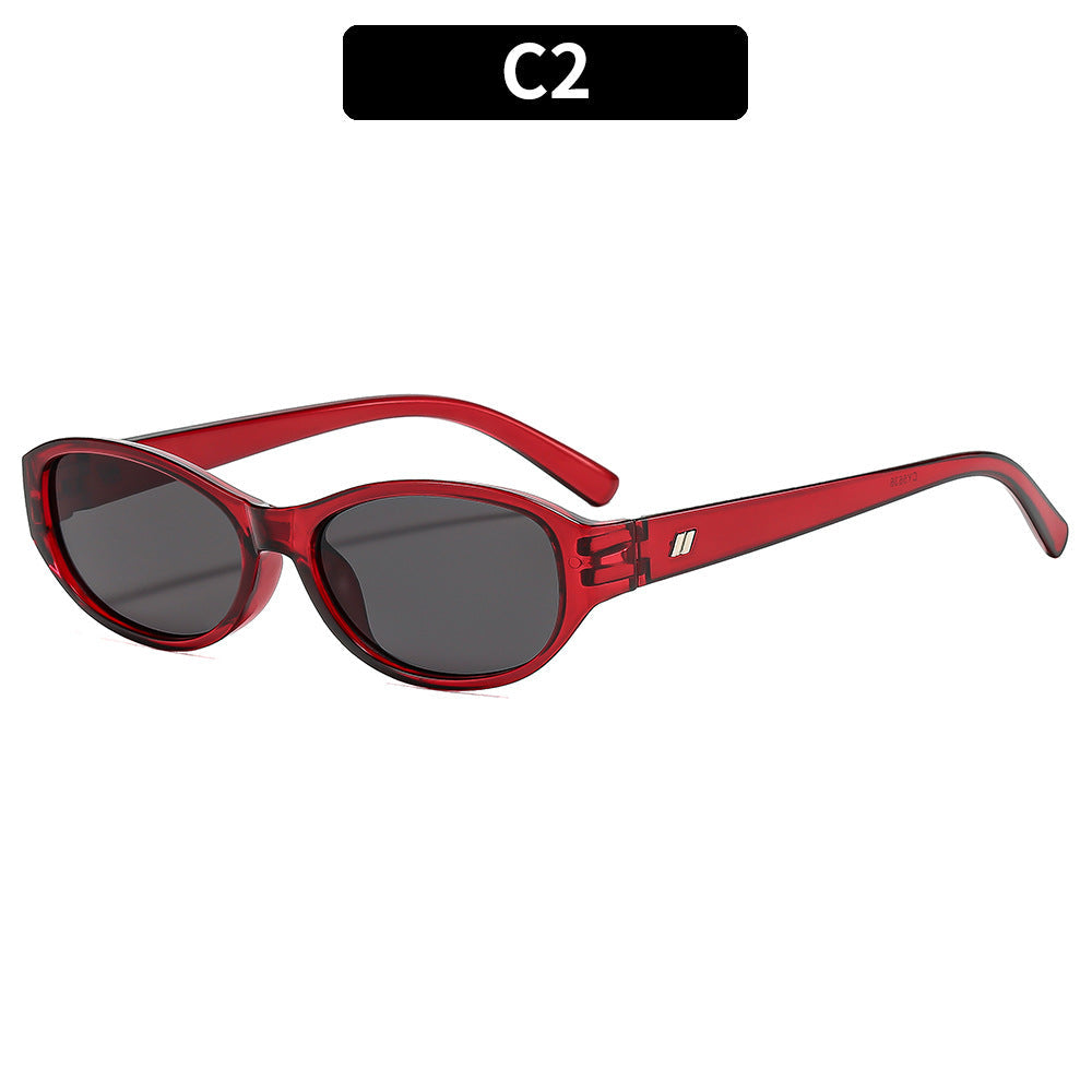 Oval Cat Eye Sunglasses Classic Retro Outdoor Fashion Shades