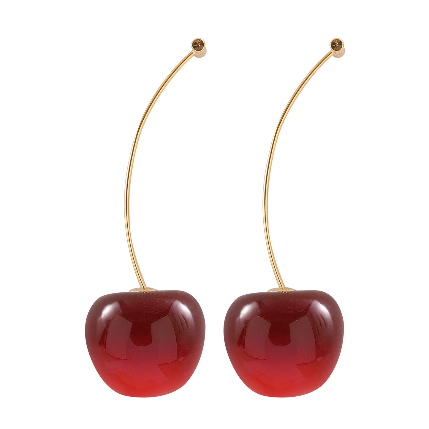 Cherry Fruit Earrings 16K Gold Plated Jewelry Stylish And Chic