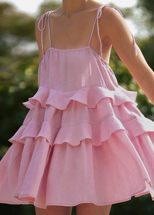 Ruffle Sundress Lightweight Breathable Fabric