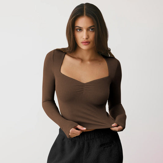 Y2K Fashionable Long Sleeve Bodysuit Sexy T-Shirt