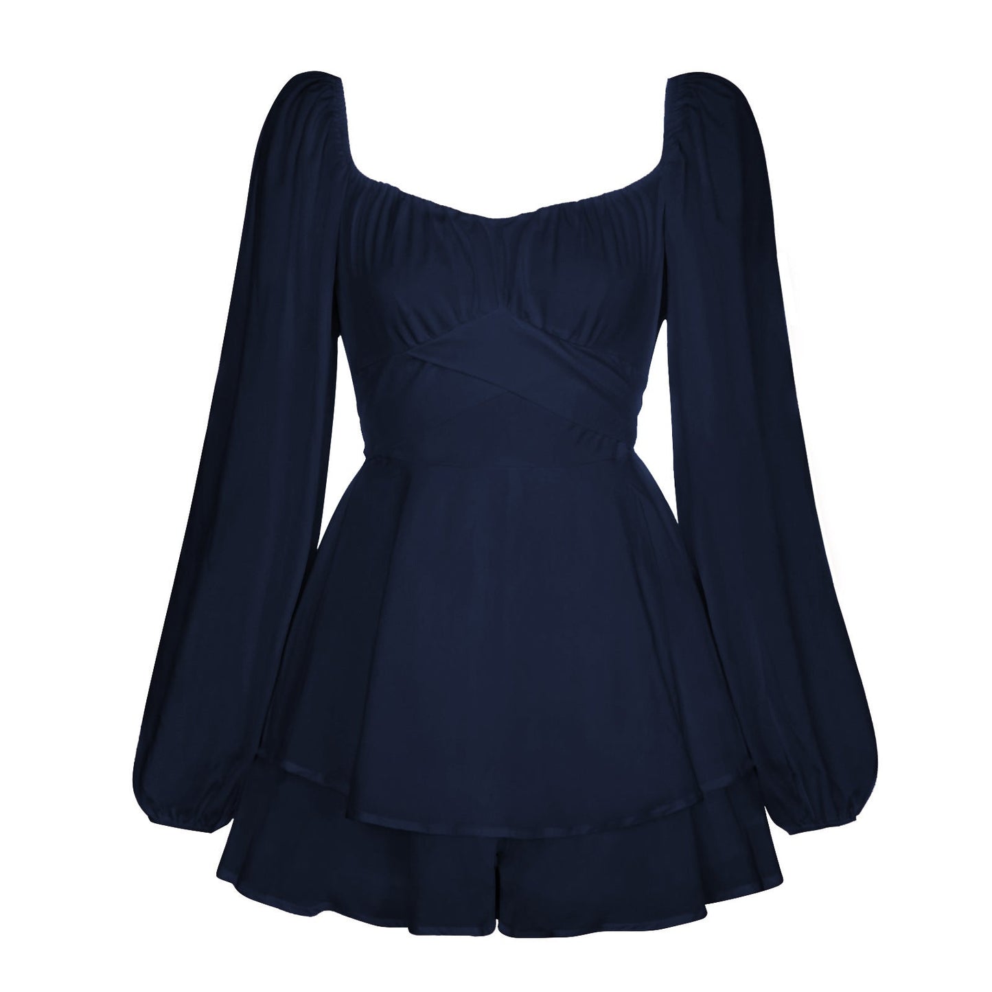 Trendy Women's Jumpsuit With Ruffle Shorts