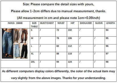 Leopard Print Loose Midi Waist Wide Leg Jeans