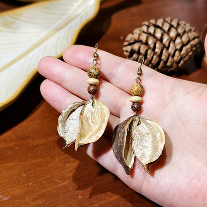 Bohemian Floral Tassel Earrings Handmade With Alloy