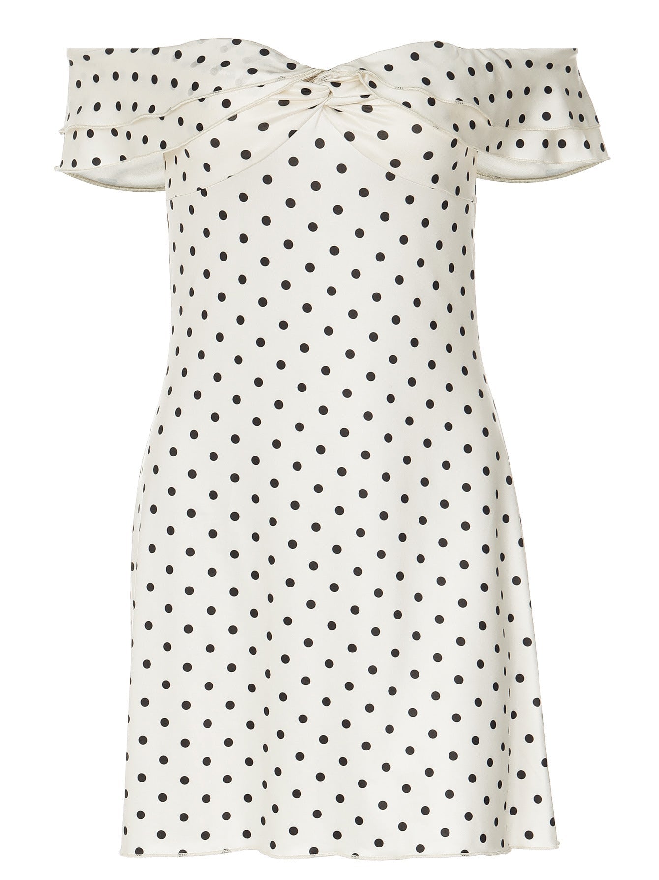 Polka Dot Strapless Bodycon Dress for Casual Outings