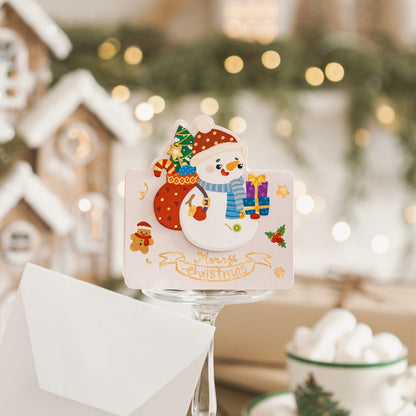 Cute Gold Foiling Christmas Greeting Card