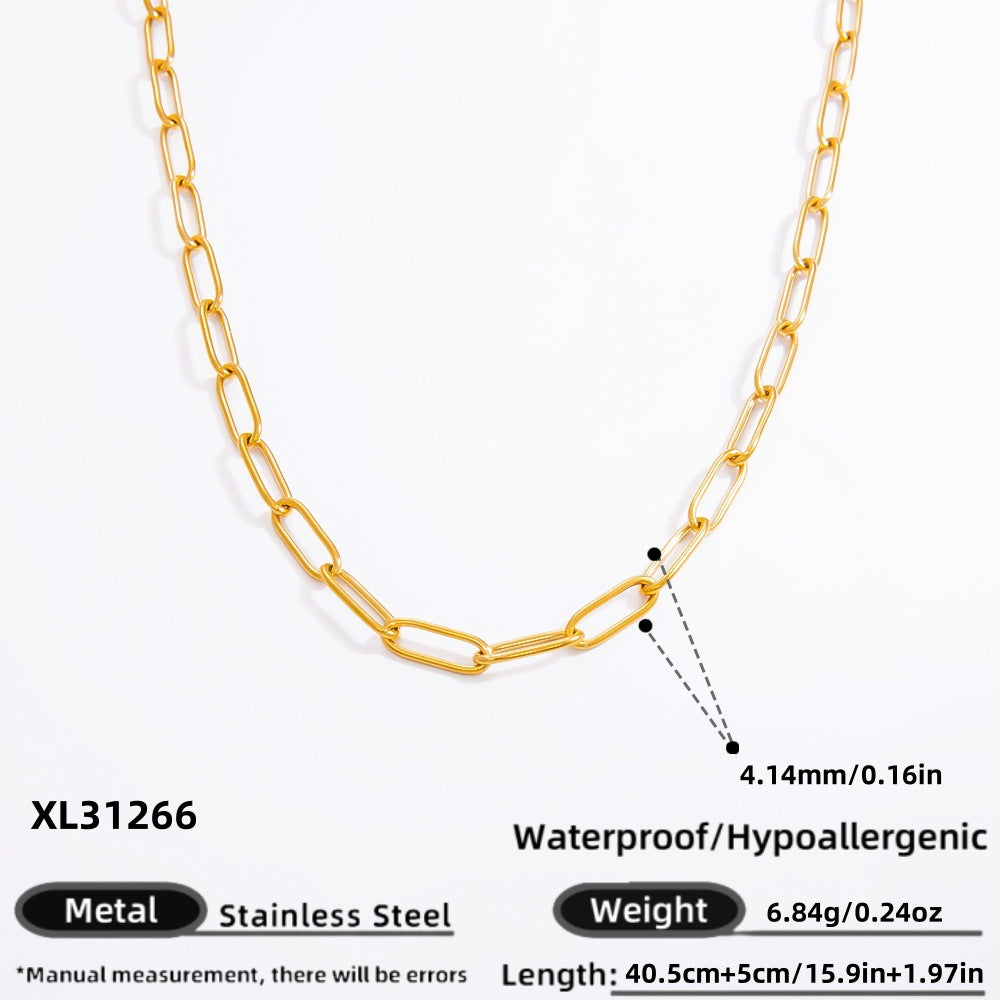 Fashionable DIY Jewelry Pendant Necklace Stainless Steel 18K Gold Plated