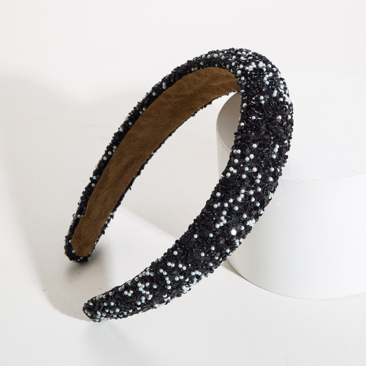 Trendy Pearl Hairband With Rhinestones for Women