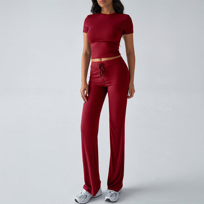 Elegant Solid Color Casual Set for Women