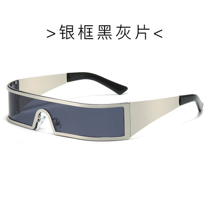 Futuristic Slim Frame Outdoor Sunglasses with UV Protection