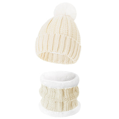 Warm Winter Knit Hat Scarf Gloves Set for Outdoor Activities