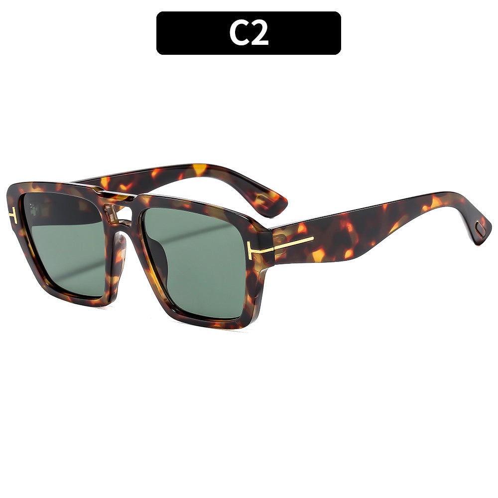 Fashion Square Frame Sunglasses Unisex Trendy UV400 Protection