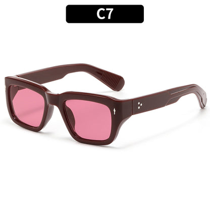 Retro Square Hip-Hop Sunglasses Fashionable Outdoor UV400 Protection