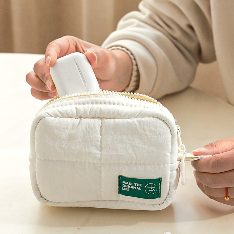 Solid Color Nylon Waterproof Makeup Bag