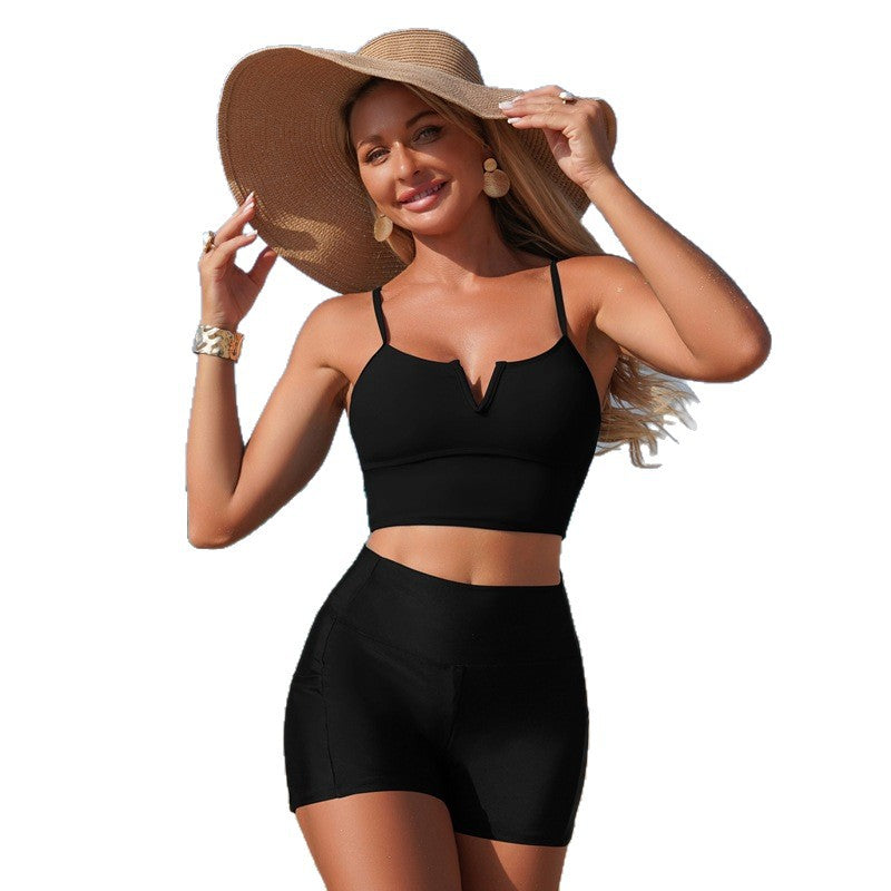 New Two-Piece Bikini With Pockets In Solid Colors