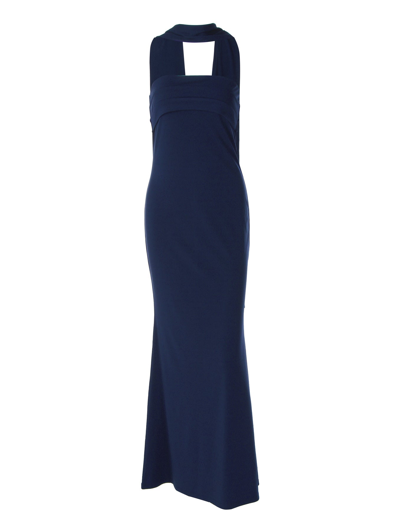 Elegant Strapless Mermaid Maxi Dress with High Waist