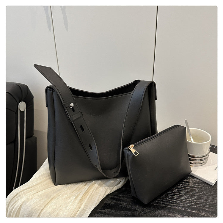 Large Capacity Commuter Tote Bag Set Stylish Shoulder Bag