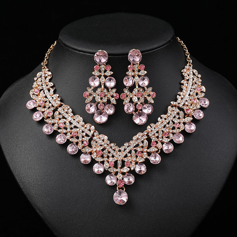 Bridal Necklace and Earrings Set Vintage Floral Accessories