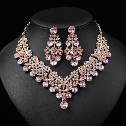 Bridal Necklace and Earrings Set Vintage Floral Accessories