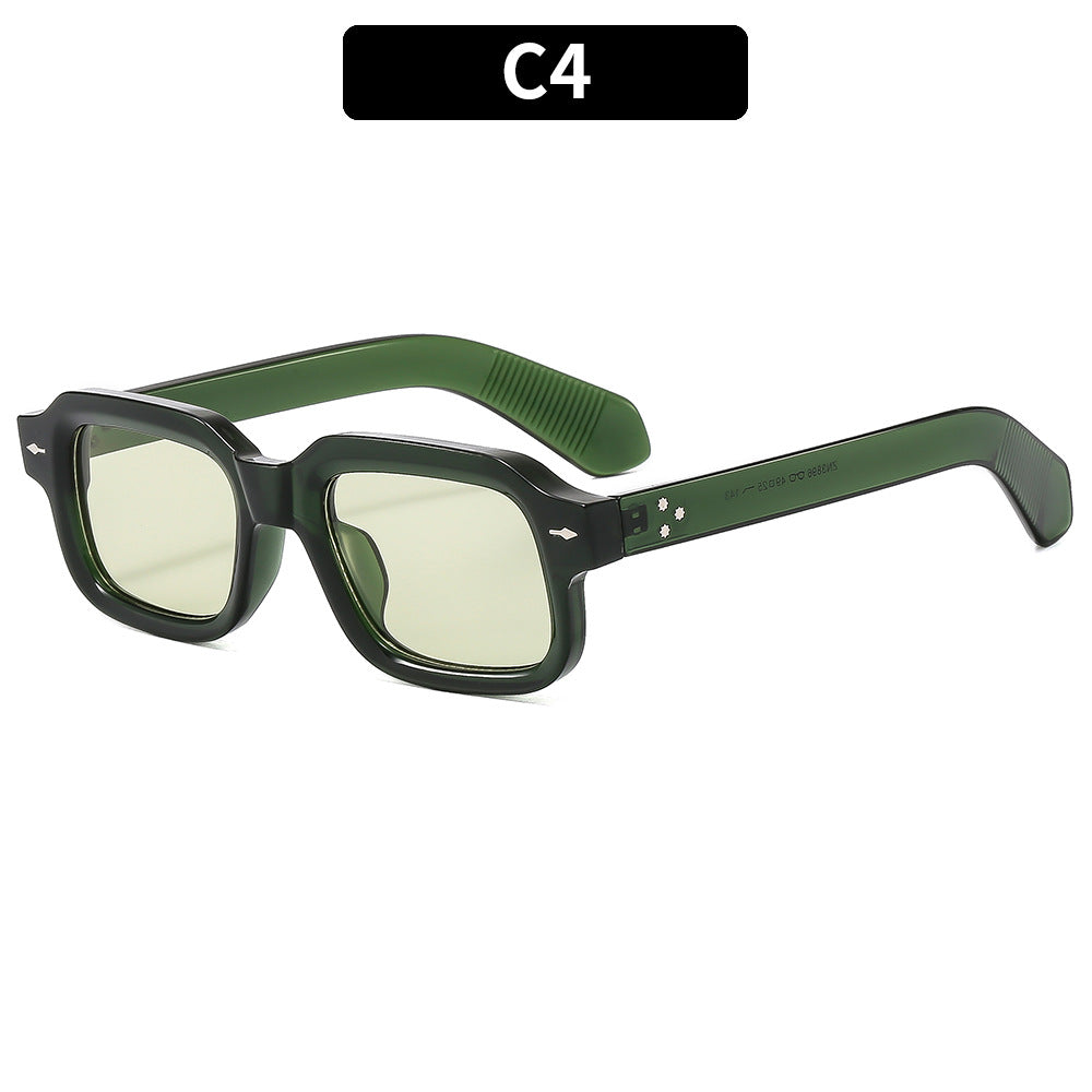 Fashionable Square Arrow Sunglasses Trendy Retro Unisex Shades