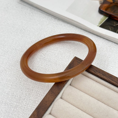 Trendy Vintage Ombre Resin Bangle Geometric Style Bracelet