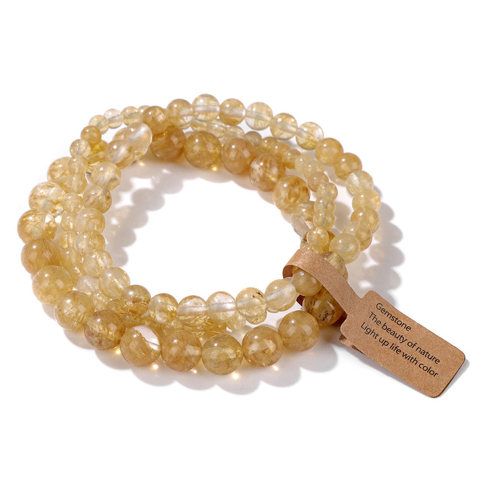 3Pcs Simple Stretch Beaded Bracelet Set
