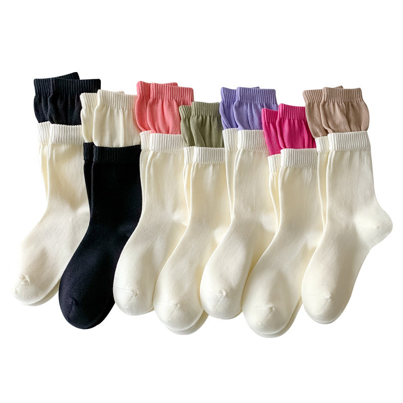 Rufia - Color Block Contrast Double Edge Socks