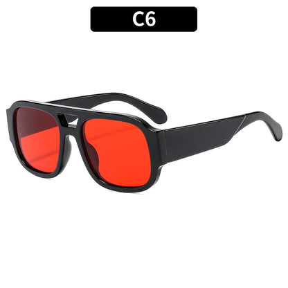 Trendy Wide-Brim Aviator Sunglasses