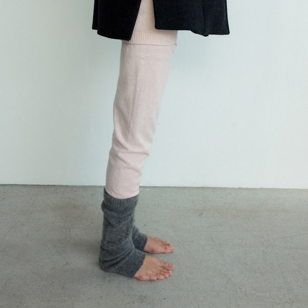 Wool Blend Knitted Leg Warmers Cozy Casual Socks