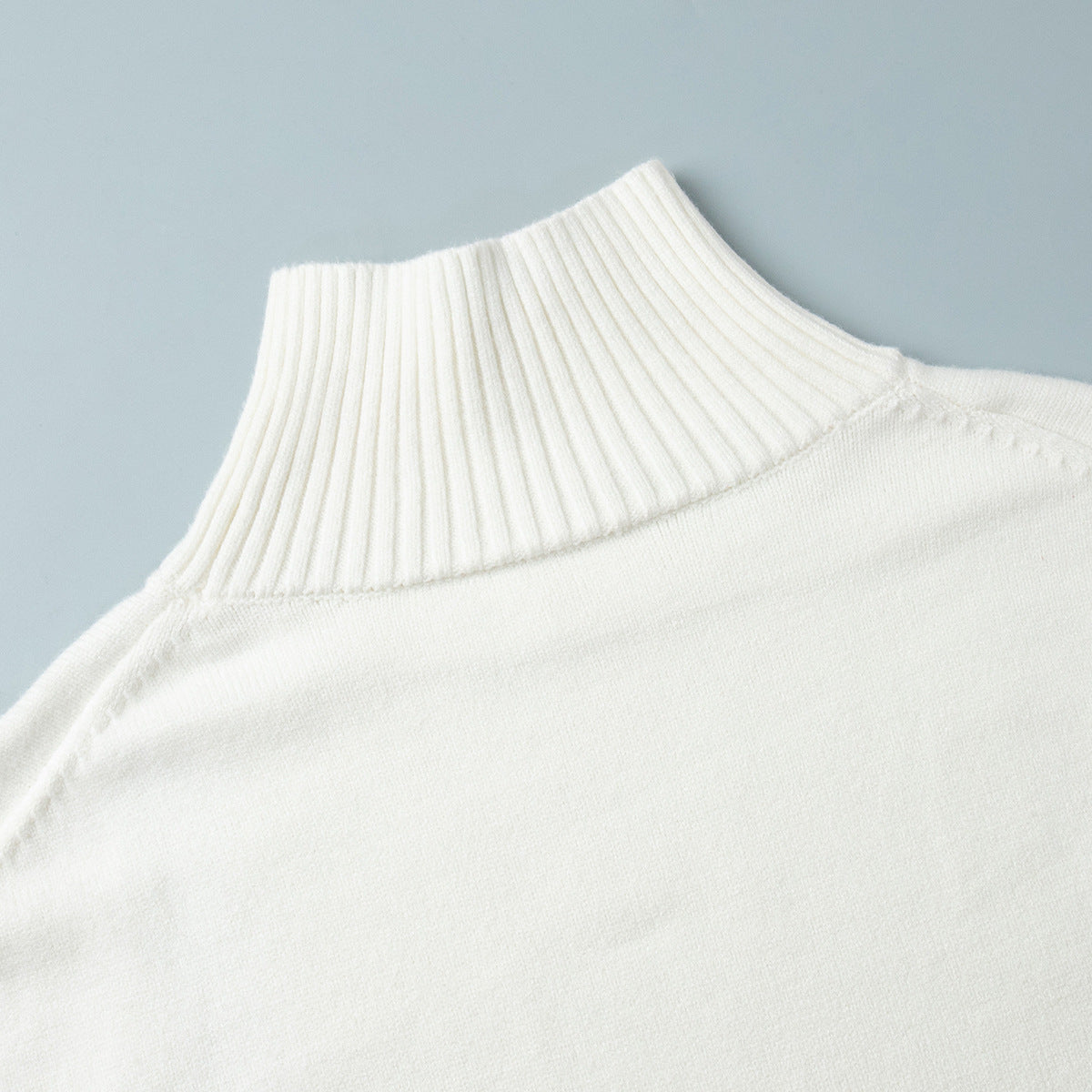 Winter High Neck Solid Color Knit Sweater