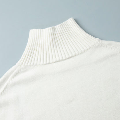 Winter High Neck Solid Color Knit Sweater