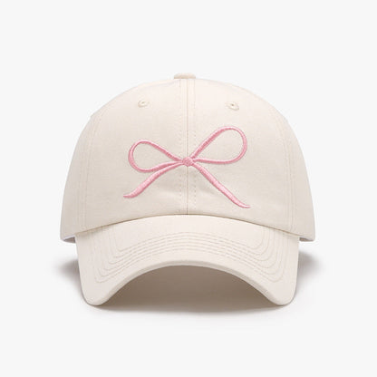 Cute Bow Embroidered Breathable Baseball Cap