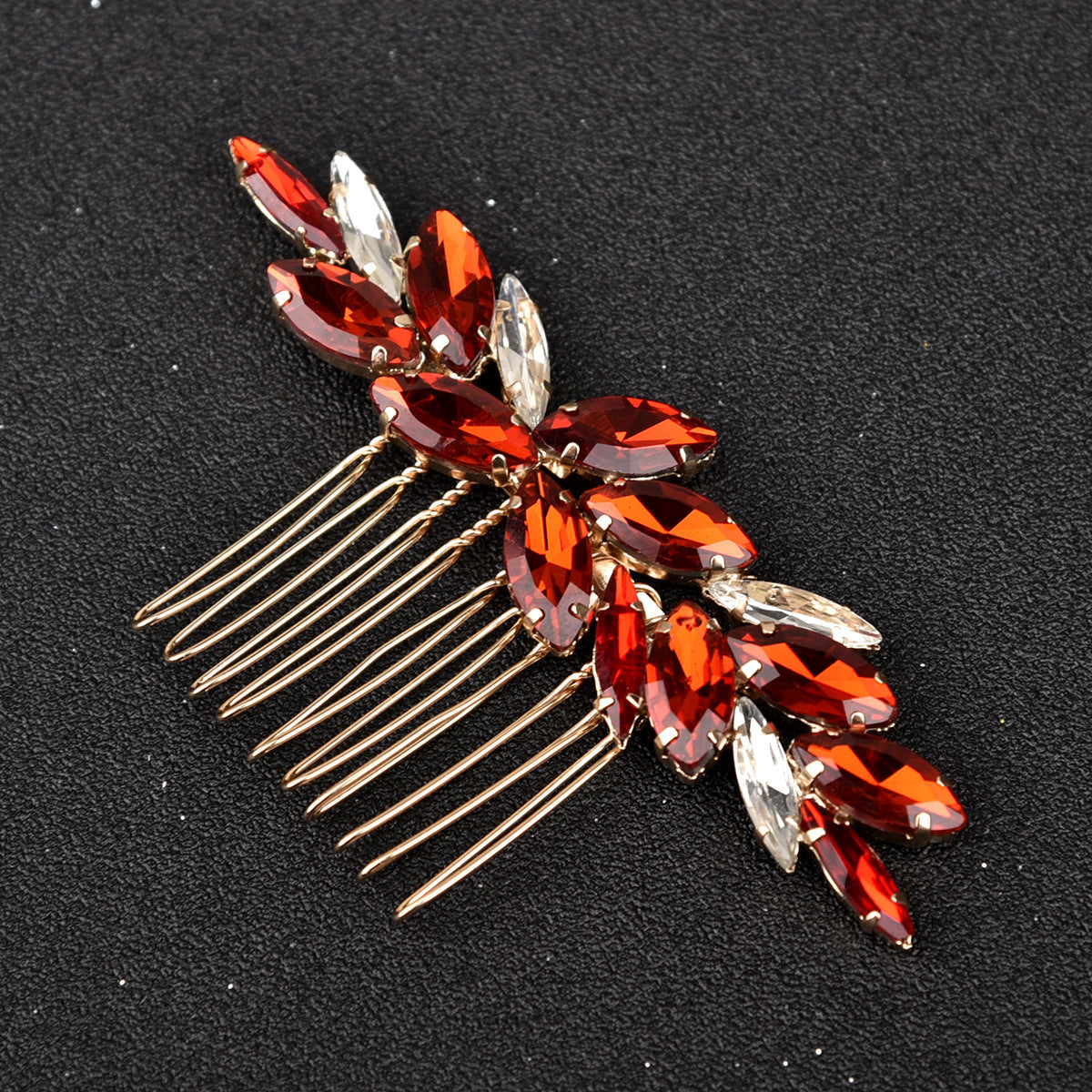 Bridal Head Accessories Green Glass Hair Comb Wedding Hairpiece