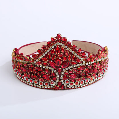 Exaggerated Crown Headband Baroque Style Fashion Hair Accessory