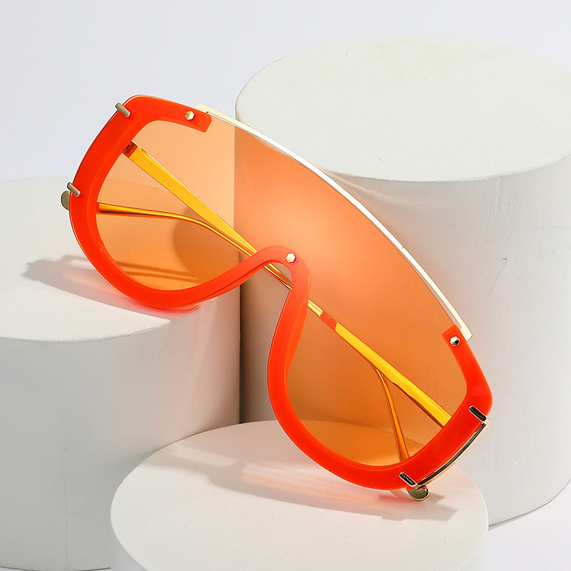 Trendy Oversized Colorful Retro Sunglasses