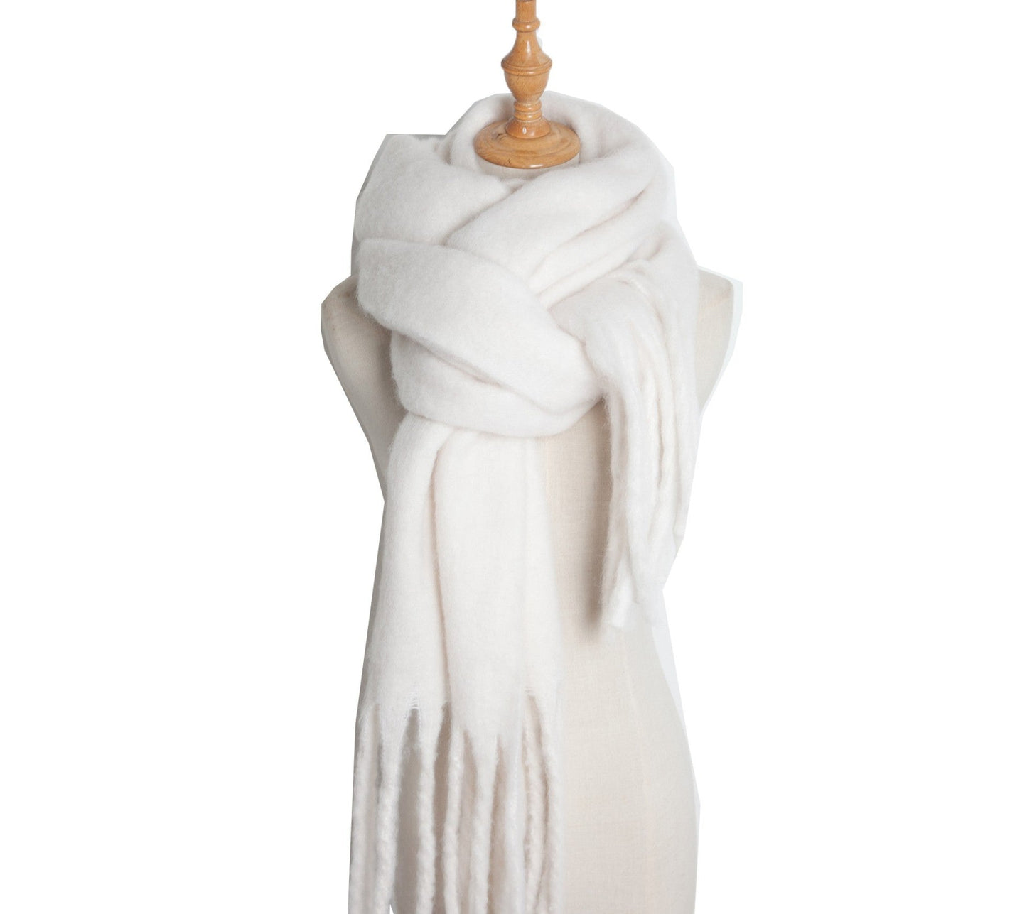 Solid Color Simple Tassel Scarves