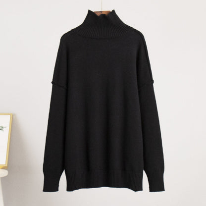 Casual Turtleneck Sweater for Women Cozy Knit Pullover