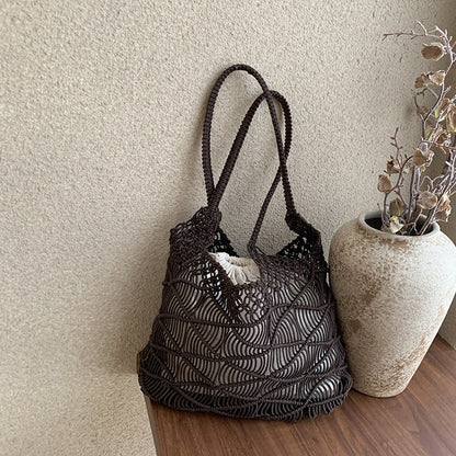 Handmade Cotton Rope Tote Bag Stylish Woven Design