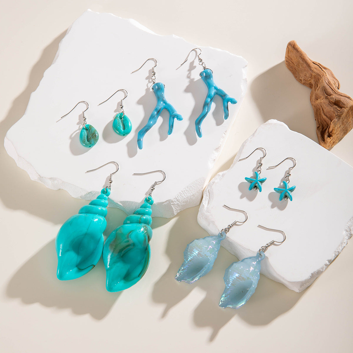 Bohemian Resin Starfish Earrings Ocean-Inspired Jewelry