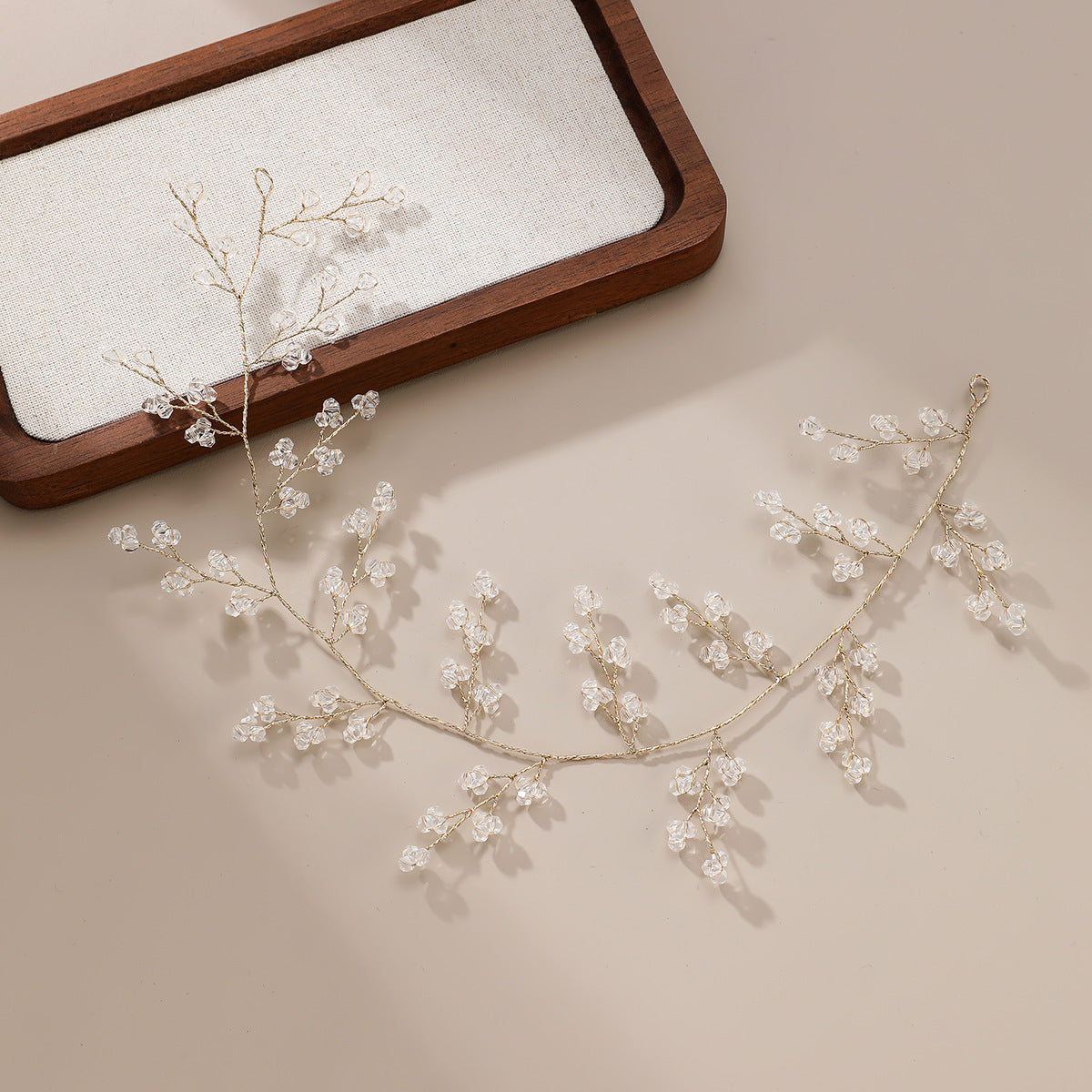 Handmade Pearl And Rhinestone Hairband Wedding Accessories