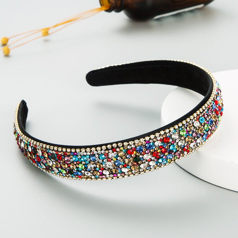Colorful Rhinestone Non-Slip Headband Stylish Hair Accessory