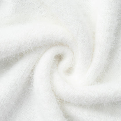 Elegant Cardigan And Midi Skirt Set In White