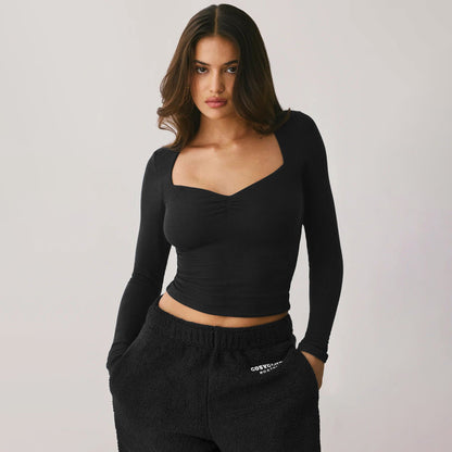 Y2K Fashionable Long Sleeve Bodysuit Sexy T-Shirt