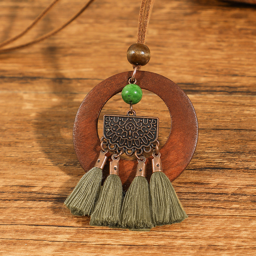 Bohemian Floral Shell Necklace Vintage Style Accessories