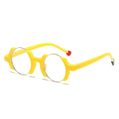 Trendy Colorful Round Frame Eyeglasses for Casual Style