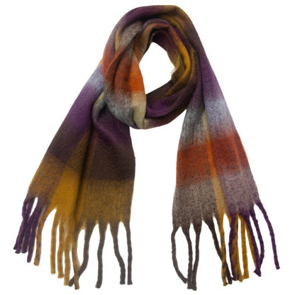 Coloful Plaid Tassel Scarves