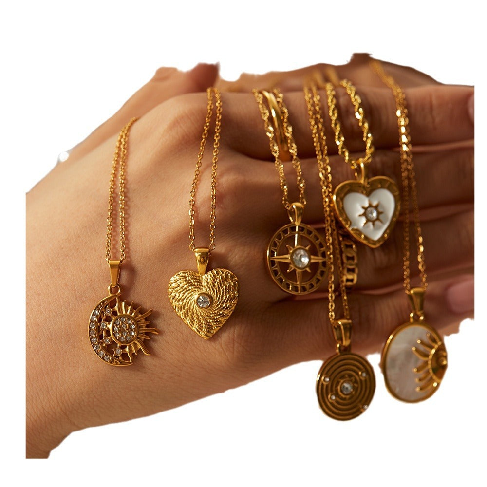 Vintage Diamond Heart Necklace