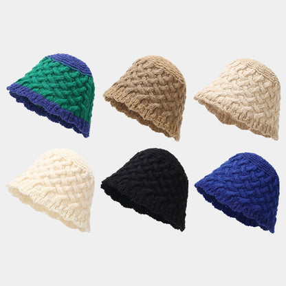 Vintage Twist Crochet Knit Bucket Hat